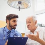 older gentleman consulting doctor