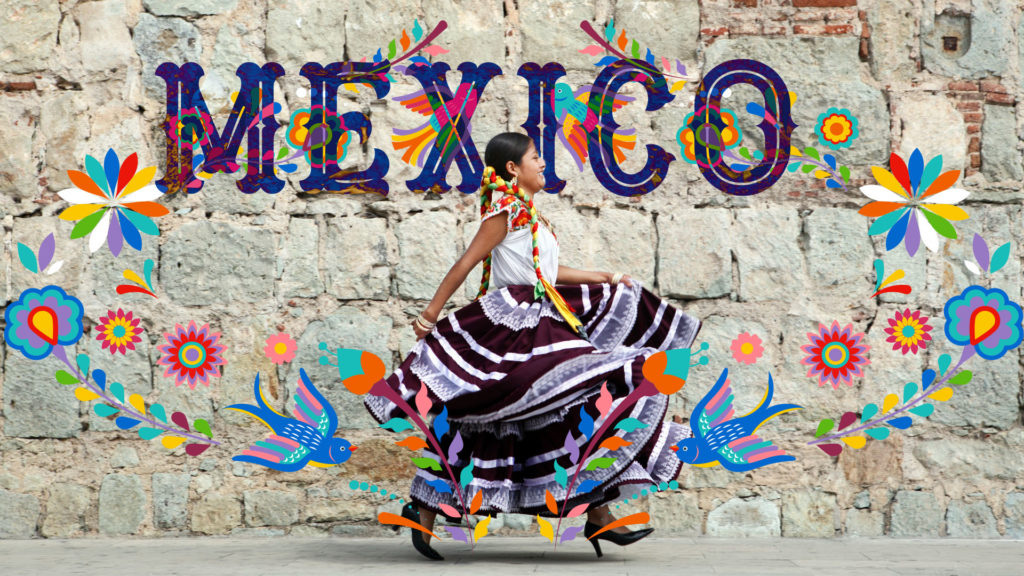 woman in mexican dress